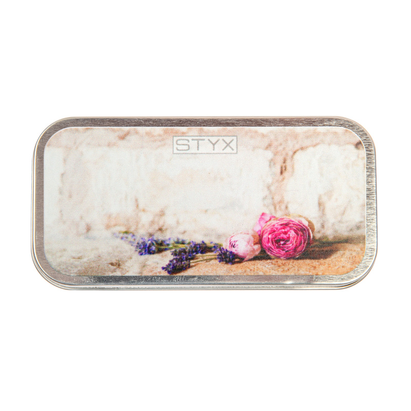 Metalletui Lavendel und Rose