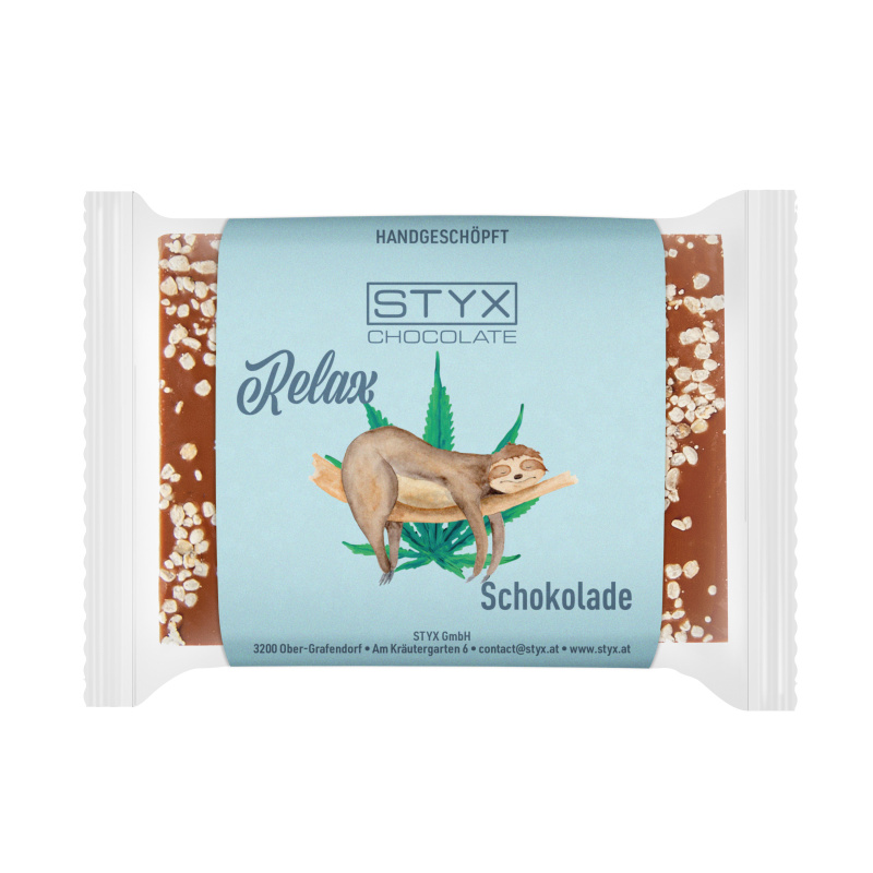 BIO-Milchschokolade bestreut mit Hanfsamen - Relax