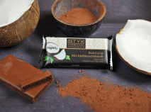 BIO-Edelbitterschokolade gefüllt mit Rum-Cocos-Ganache