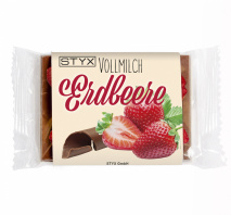 BIO-Milchschokolade mit Erdbeeren