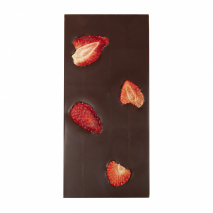 BIO-Edelbitterschokolade mit Erdbeeren 100g