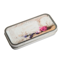 Metalletui Lavendel und Rose