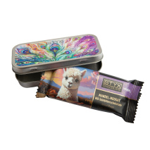 Metalletui Pfauenfedern