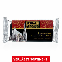 Wiener Stephandsdom (BIO-Milchschokolade gefüllt mit 70% Trüffelmasse-Ganache, alkoholhältig)