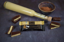 BIO-Edelbitterschokolade gefüllt mit Eierlikör-Ganache 70g