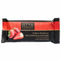 Dark Chocolate filled with Strawberry-Rosé 70g