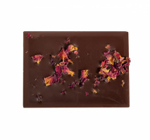 BIO-Edelbitterschokolade mit Rosenblüten 50g